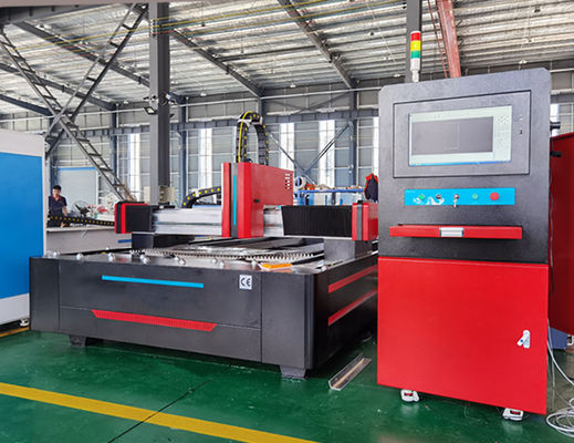 เครื่องตัดเลเซอร์ไฟเบอร์ CNC 1000W เครื่องตัดเลเซอร์แผ่นโลหะ 10 มม. 4000x2000mm